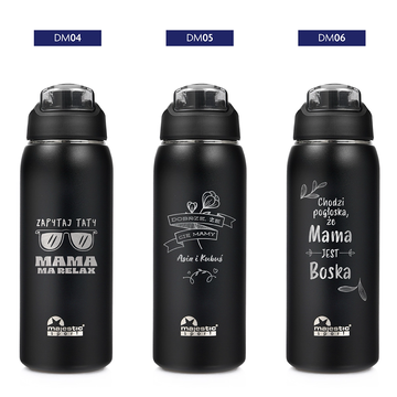 Butelka termiczna Majestic Sport Delta 750 ml czarna - Dla Mamy