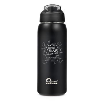 Butelka termiczna z grawerem dla Mamy Majestic Sport Delta 750 ml czarna - Dzień Matki 11
