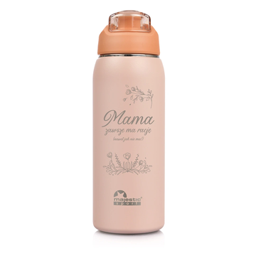 Butelka termiczna z grawerem dla Mamy Majestic Sport Delta 750 ml różowa - Dzień Matki 02
