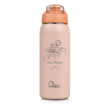 Butelka termiczna z grawerem dla Mamy Majestic Sport Delta 750 ml różowa - Dzień Matki 05