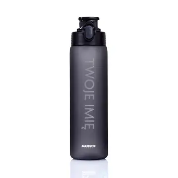 Butelka tritanowa z imieniem - Majestic Sport Okosei Mat 750 ml szara - z grawerem