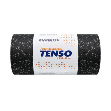 Duży roller do masażu EPP Majestic Sport TENSO 29,5x15 cm czarno-szary
