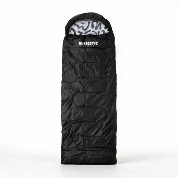 Śpiwór turystyczny Majestic Sport 210x75 cm czarny R-ZIP prawy