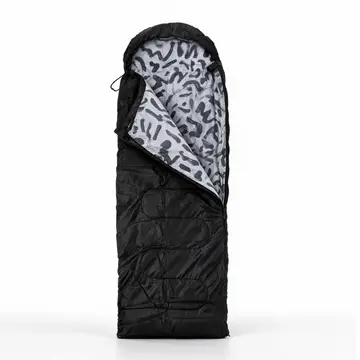 Śpiwór turystyczny Majestic Sport 210x75 cm czarny R-ZIP prawy
