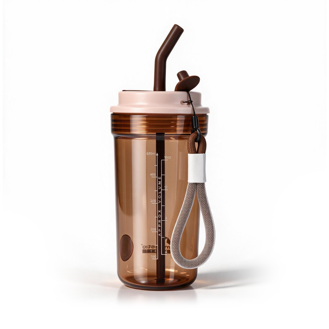Butelka na wodę Majestic Sport Mia 680 ml kawowa
