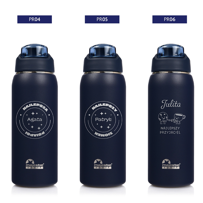 Butelka termiczna Majestic Sport Delta 750 ml granatowa - dla przyjaciela