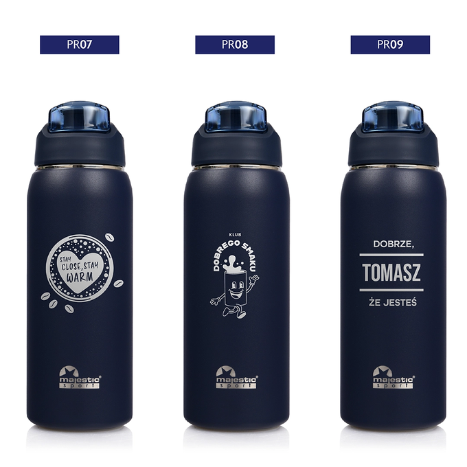 Butelka termiczna Majestic Sport Delta 750 ml granatowa - dla przyjaciela