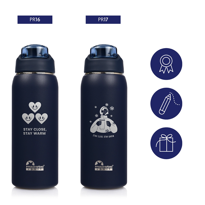 Butelka termiczna Majestic Sport Delta 750 ml granatowa - dla przyjaciela