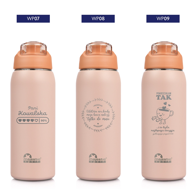 Butelka termiczna Majestic Sport Delta 750 ml różowa - Wieczór Panieński