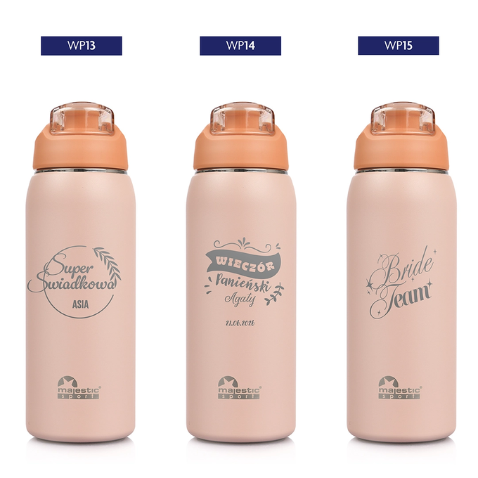 Butelka termiczna Majestic Sport Delta 750 ml różowa - Wieczór Panieński