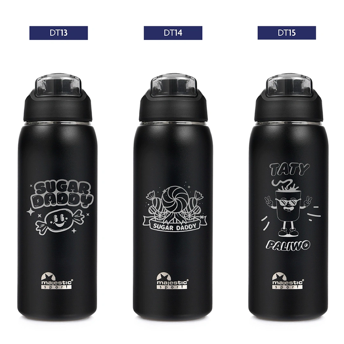Butelka termiczna z grawerem dla Taty na Dzień Ojca Majestic Sport Delta 750 ml czarna