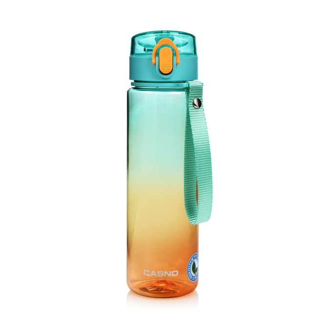 Butelka tritanowa Casno Aura 560 ml zielono-pomarańczowa