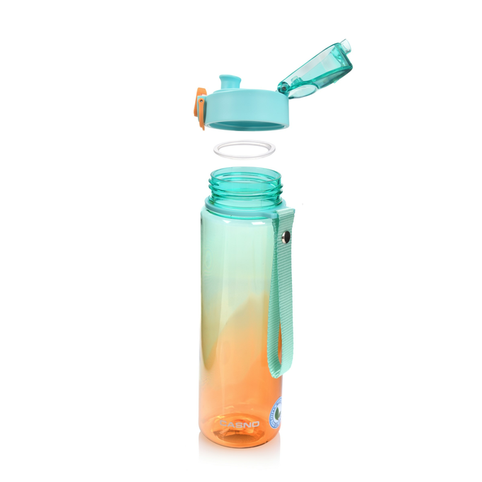 Butelka tritanowa Casno Aura 560 ml zielono-pomarańczowa