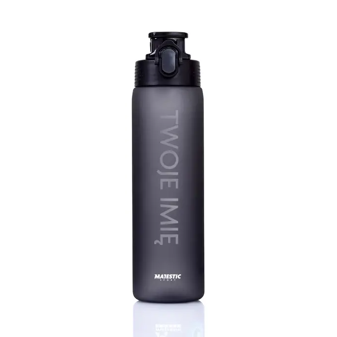 Butelka tritanowa z imieniem - Majestic Sport Okosei Mat 750 ml szara - z grawerem