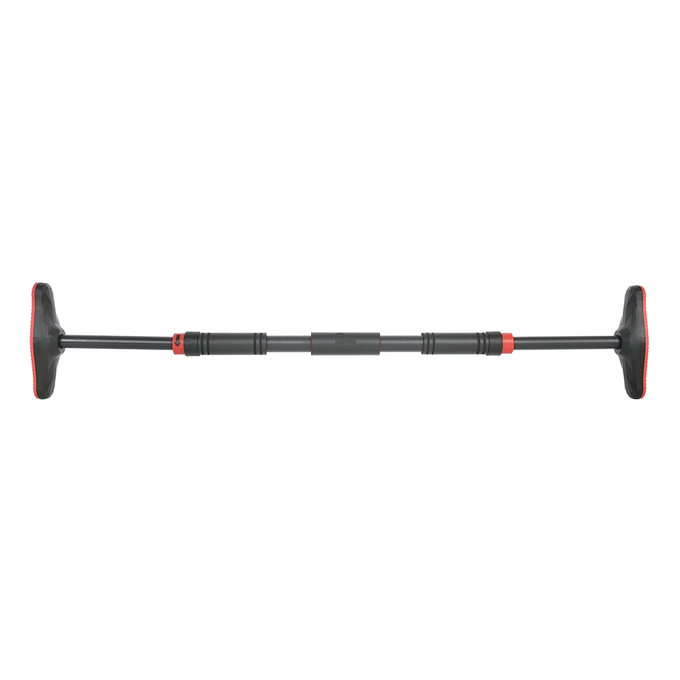 Czarny drążek do podciagania z logotypem Majestic Sport GYMrod 65-100 cm, idealny do domowej siłowni