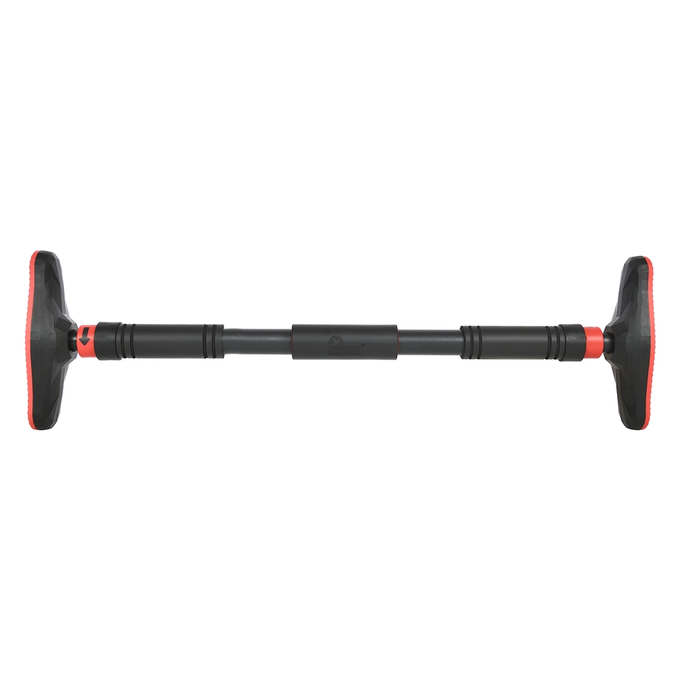 Czarny drążek do podciagania z logotypem Majestic Sport GYMrod 65-100 cm, regulowana długość