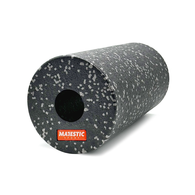 Duży roller do masażu EPP Majestic Sport TENSO 29,5x15 cm czarno-szary