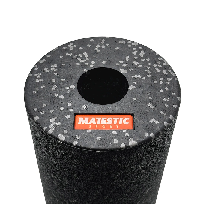Duży roller do masażu EPP Majestic Sport TENSO 29,5x15 cm czarno-szary
