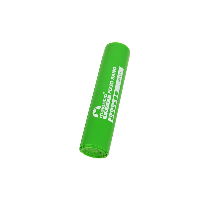 Guma do rehabilitacji Majestic Sport FizjoBand 2000x150x0,45 mm HEAVY zielona