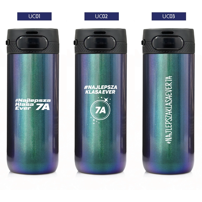 Holo zielony kubek termiczny z grawerem dla ucznia, dla absolwenta Majestic Sport Nord 600 ml, wybór nadruków