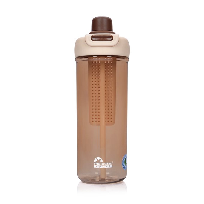 Kawowa butelka tritanowa na wodę o pojemności 950ml z logotypem Majestic Sport Zoya, idealna na siłownię