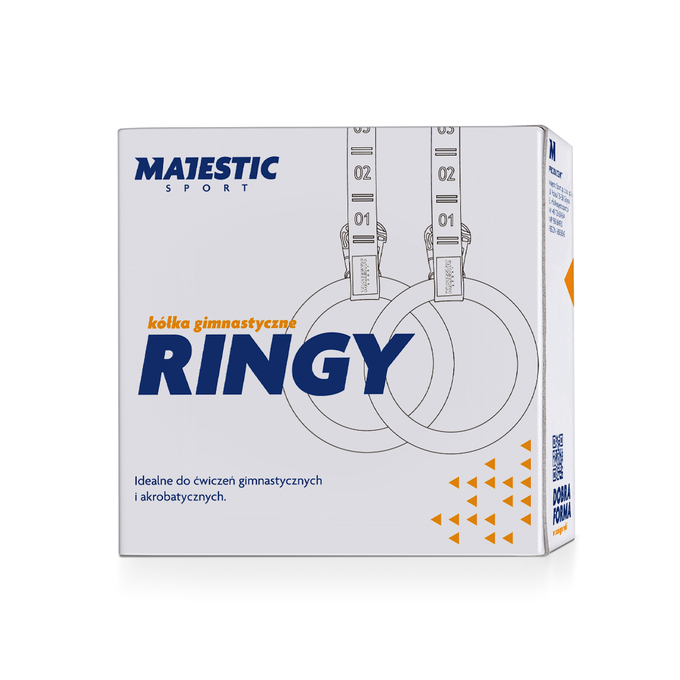 Kółka gimnastyczne Majestic Sport RINGY czarne