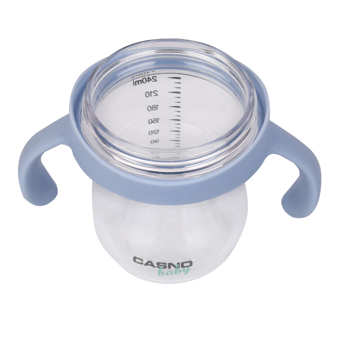Kubek niekapek butelka na wodę dla dzieci Casno Baby DIZZY 240 ml Light Blue