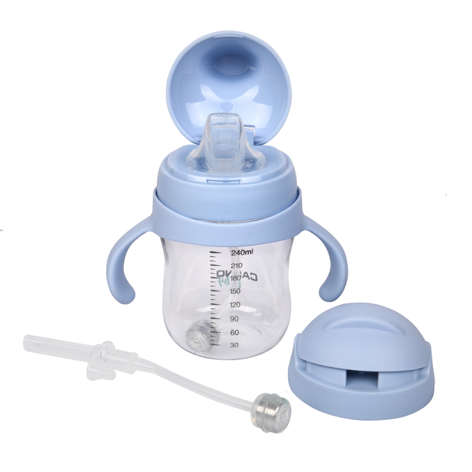 Kubek niekapek butelka na wodę dla dzieci Casno Baby DIZZY 240 ml Light Blue