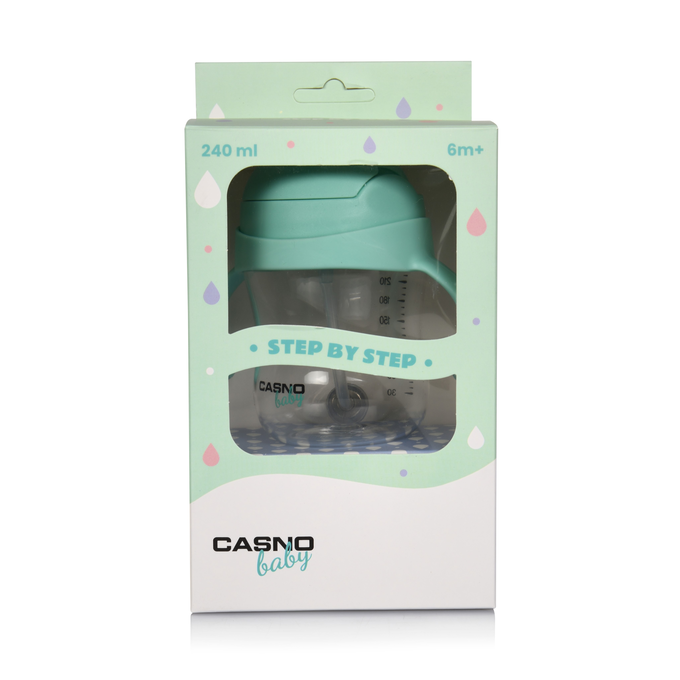Kubek niekapek butelka na wodę dla dzieci Casno Baby DIZZY 240 ml Mint