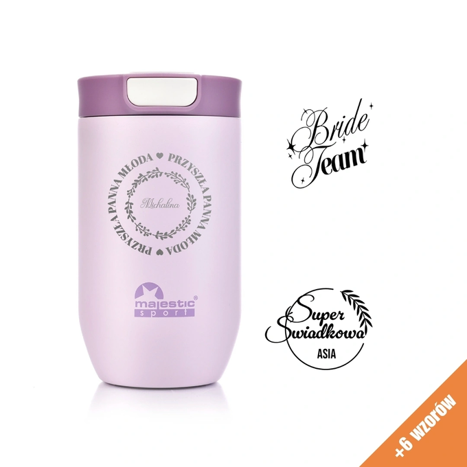 Kubek termiczny Majestic Sport Bullet 400 ml różowy - Wieczór Panieński
