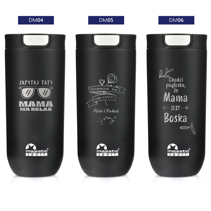 Kubek termiczny Majestic Sport Bullet 540 ml czarny - Dla Mamy