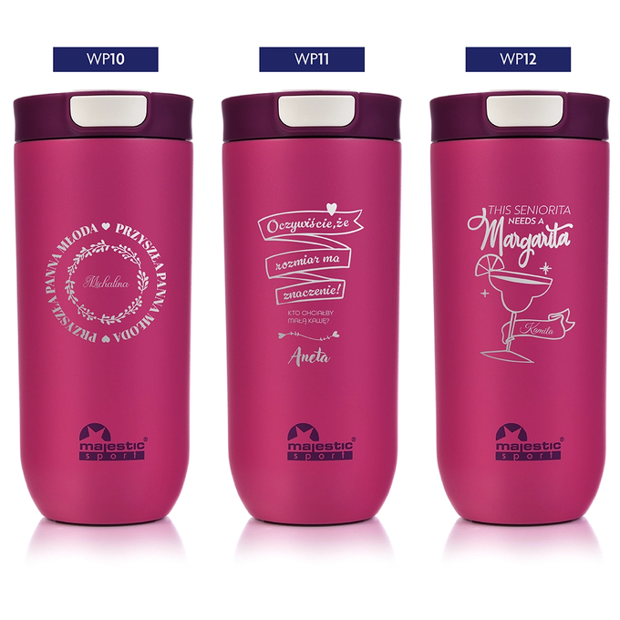 Kubek termiczny Majestic Sport Bullet 540 ml fuksja - Wieczór Panieński
