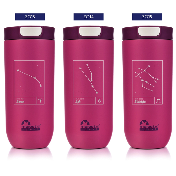 Kubek termiczny Majestic Sport Bullet 540 ml fuksja - Znak Zodiaku