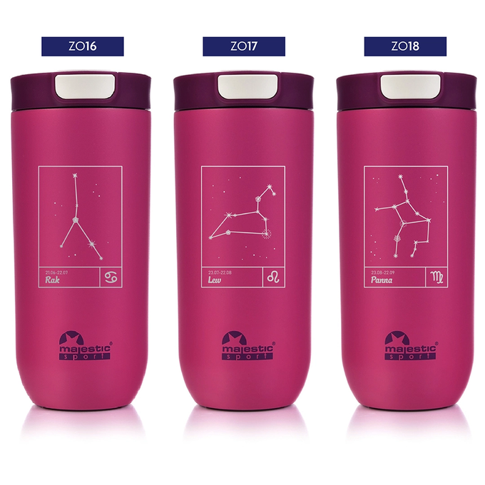 Kubek termiczny Majestic Sport Bullet 540 ml fuksja - Znak Zodiaku