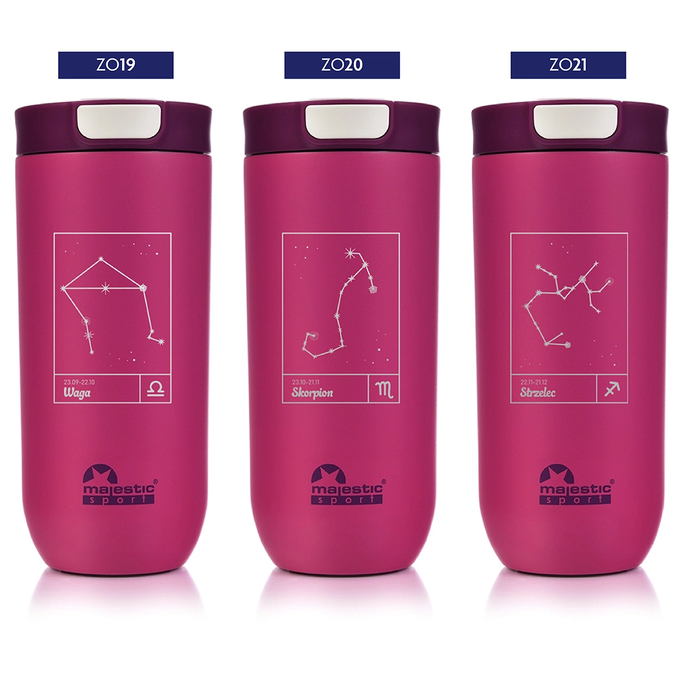Kubek termiczny Majestic Sport Bullet 540 ml fuksja - Znak Zodiaku