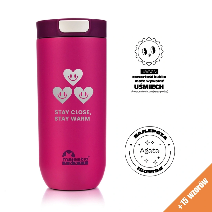 Kubek termiczny Majestic Sport Bullet 540 ml fuksja - dla przyjaciela