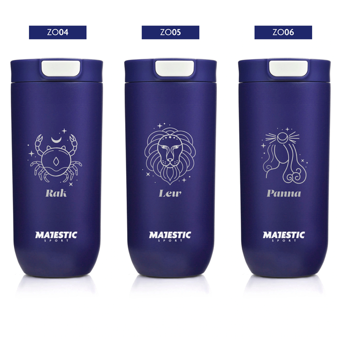 Kubek termiczny Majestic Sport Bullet 540 ml granatowy - Znak Zodiaku