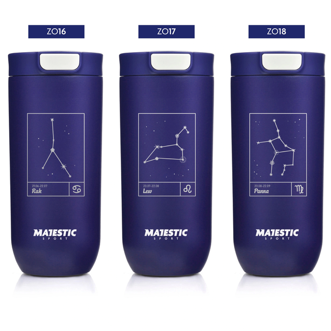 Kubek termiczny Majestic Sport Bullet 540 ml granatowy - Znak Zodiaku