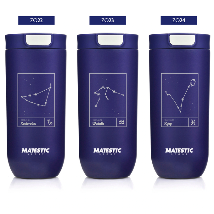 Kubek termiczny Majestic Sport Bullet 540 ml granatowy - Znak Zodiaku