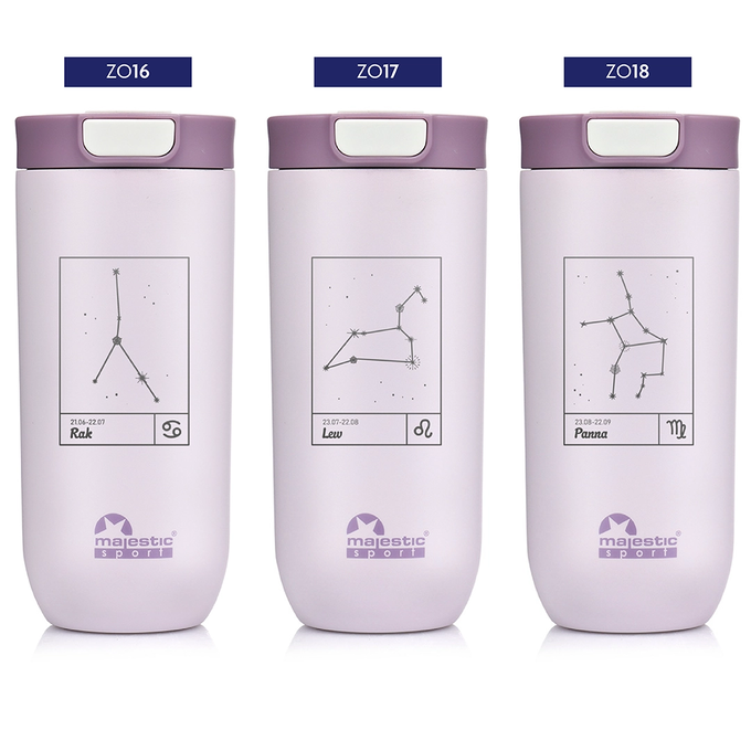 Kubek termiczny Majestic Sport Bullet 540 ml różowy - Znak Zodiaku