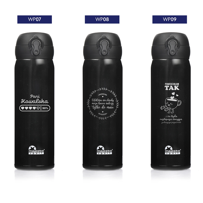 Kubek termiczny Majestic Sport Mash 450 ml czarny - Wieczór Panieński