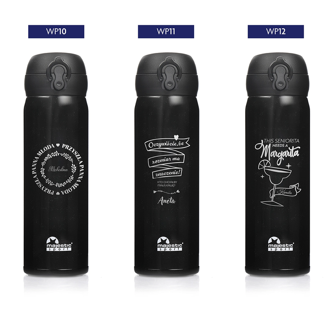 Kubek termiczny Majestic Sport Mash 450 ml czarny - Wieczór Panieński