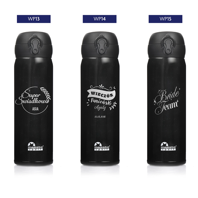Kubek termiczny Majestic Sport Mash 450 ml czarny - Wieczór Panieński