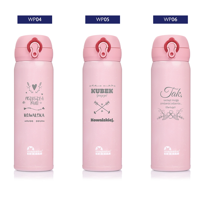 Kubek termiczny Majestic Sport Mash 450 ml różowy - Wieczór Panieński