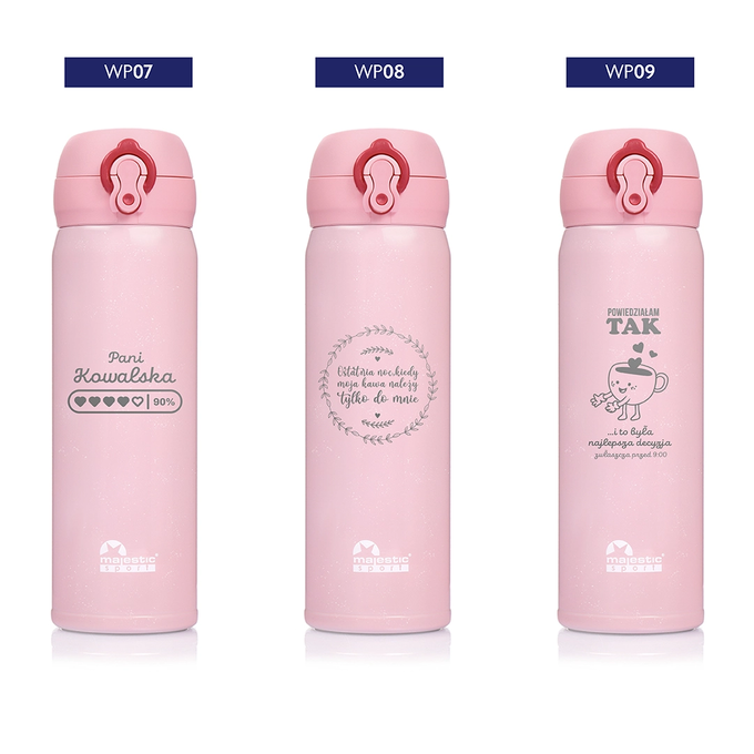 Kubek termiczny Majestic Sport Mash 450 ml różowy - Wieczór Panieński