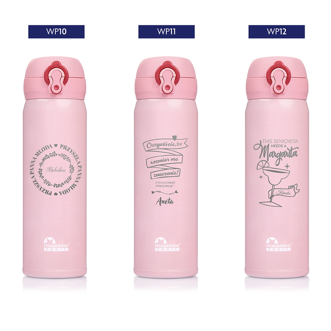 Kubek termiczny Majestic Sport Mash 450 ml różowy - Wieczór Panieński