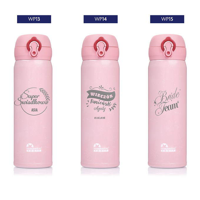 Kubek termiczny Majestic Sport Mash 450 ml różowy - Wieczór Panieński