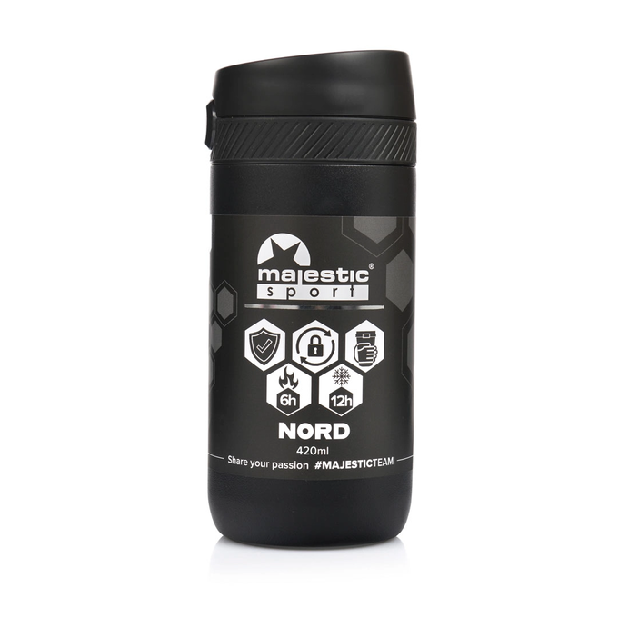 Kubek termiczny Majestic Sport Nord 420 ml czarny