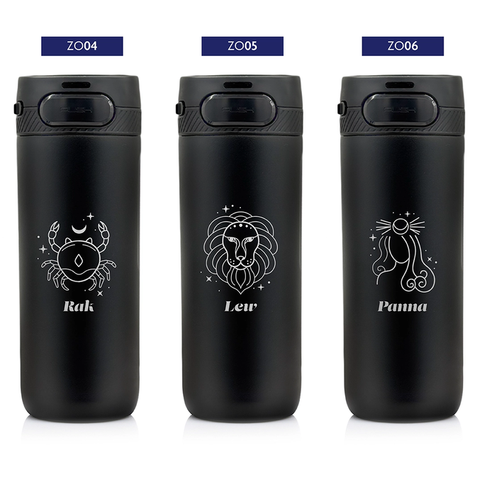 Kubek termiczny Majestic Sport Nord 600 ml czarny - Znak Zodiaku