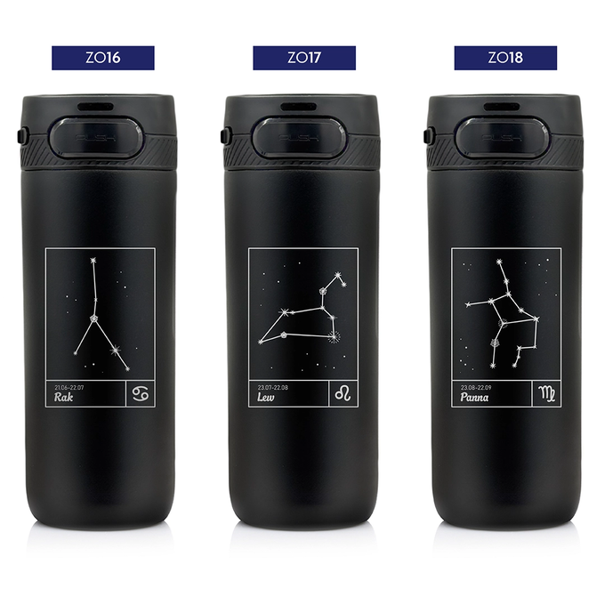Kubek termiczny Majestic Sport Nord 600 ml czarny - Znak Zodiaku